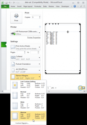 Печать в Excel - Информационные технологии