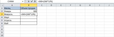 Как прибавить проценты к числу в Excel. Формула, вручную, прибавление ко всему столбцу - Информатика
