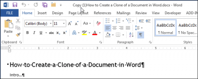 Как создать копию документа Word - Информационные технологии