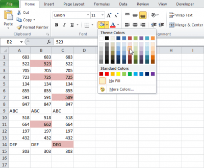Как найти отличия по строкам в Excel - Информационные технологии