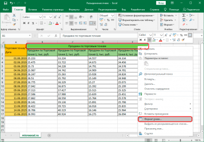 2 метода разъединения ячеек в таблице Excel - Информатика