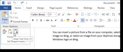Как изменить настройки вставки по умолчанию в Microsoft Word 2013 - Информационные технологии