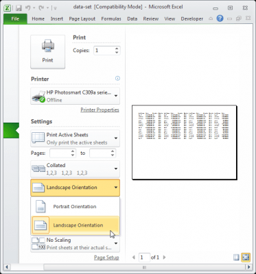 Печать в Excel - Информационные технологии
