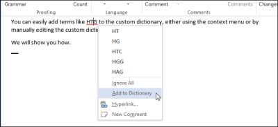 Как работать с пользовательскими словарями в Word 2013 - Информационные технологии - Информатика