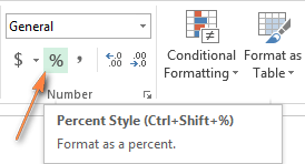 Отображение процентов в Excel - Информационные технологии - Информатика