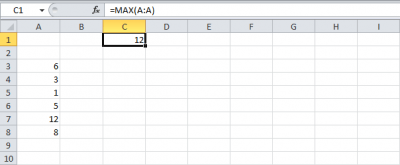 Поиск максимального значения в столбце в Excel - Информационные технологии - Информатика