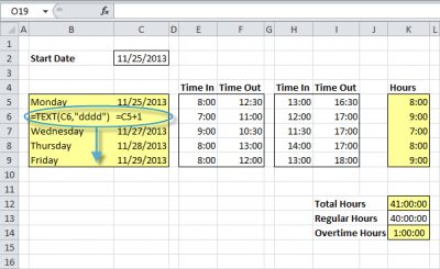 Калькулятор отработанных часов в Excel - Информационные технологии - Информатика