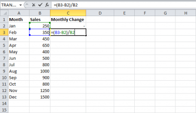 Формула процентного изменения в Excel - Информационные технологии - Информатика