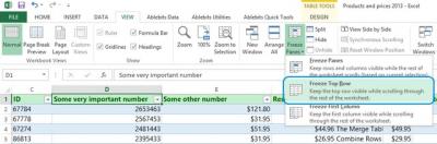 Как закрепить верхние строки в Excel - Информационные технологии - Информатика