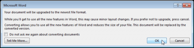 Как преобразовать в формат Word 2013 документы, созданные в ранних версиях Word - Информационные технологии