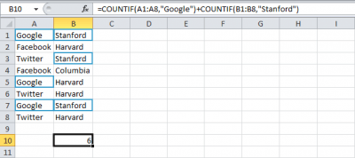 Подсчёт с критерием «ИЛИ» в Excel - Информационные технологии
