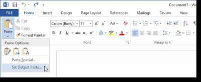 Как изменить настройки вставки по умолчанию в Microsoft Word 2013 - Информационные технологии