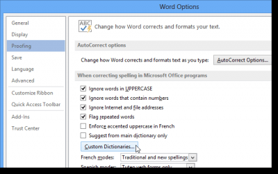 Как работать с пользовательскими словарями в Word 2013 - Информационные технологии