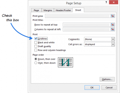 Как в Excel печатать линии сетки - Информационные технологии