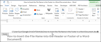 Как вставить имя файла в колонтитул документа Word - Информационные технологии - Информатика