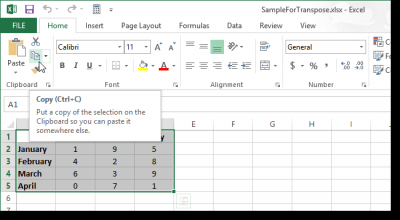 Как поменять местами (транспонировать) строки и столбцы в Excel 2013 - Информационные технологии