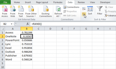 Случайный список в Excel - Информационные технологии