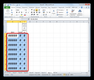 Решетки вместо цифр в Excel. Что делать, если вместо цифр отображаются решетки в Эксель