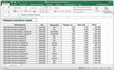 Расширенный фильтр в Excel. Как применять, как отменить расширенную фильтрацию - Информатика