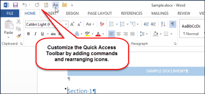 Как настроить панель быстрого доступа в Office 2013 - Информационные технологии - Информатика