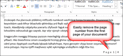 Как в Word 2013 убрать номер страницы на первой странице документа, не используя разделы - Информационные технологии - Информатика
