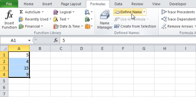 Имена в формулах Excel - Информационные технологии - Информатика