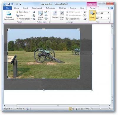 Как обрезать картинки в Word, Excel и PowerPoint 2010 - Информационные технологии