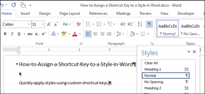 Как в Word назначить сочетание клавиш для применения стиля - Информационные технологии - Информатика