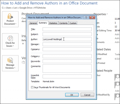Как добавлять и удалять авторов документа в Microsoft Office - Информационные технологии